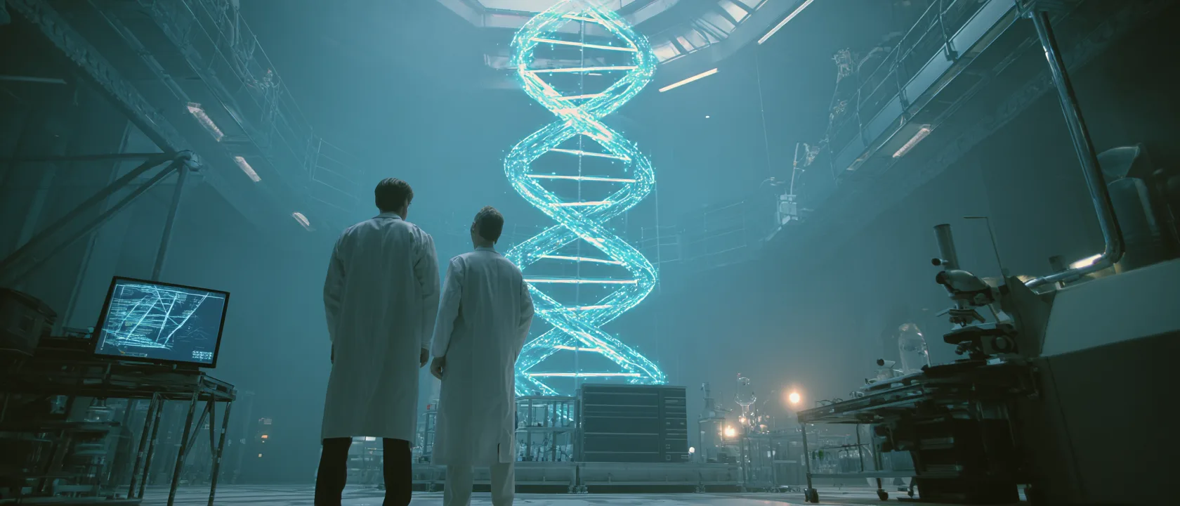 Mj Sterile Futuristic Laboratory Scientists