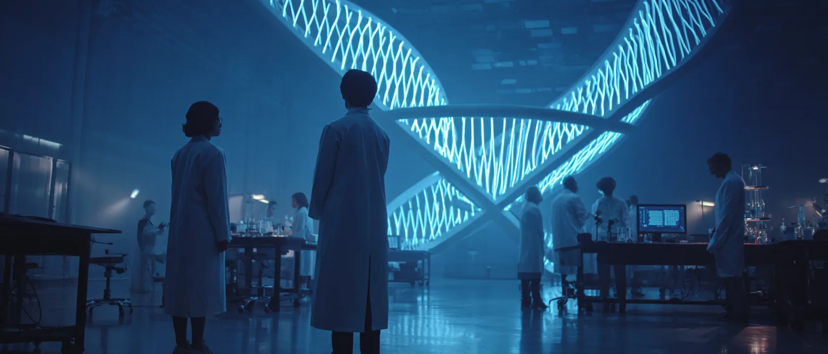 Mj Sterile Futuristic Laboratory Scientists